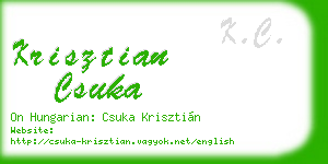 krisztian csuka business card
